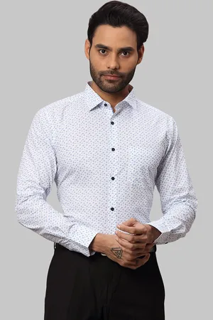 Park Avenue Men Slim Fit Floral Printed Formal Cotton Shirt
