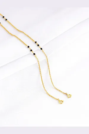 GIVA Gold-Plated 925 Sterling Silver Artificial Beads Mangalsutra