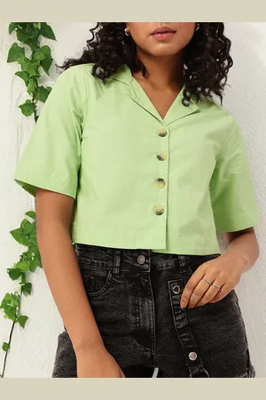 DressBerry Classic Chic Boxy Crop Shirt