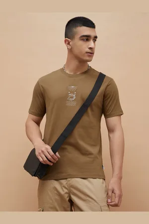 Lifestyle Men Printed Applique T-shirt