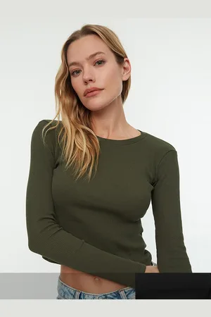 Trendyol Women Pack Of 2 Ribbed Crop Top