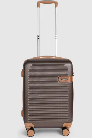 Teakwood Leathers Textured 360-Degree Rotation Hard-Sided Cabin-Sized Trolley Bag 38L