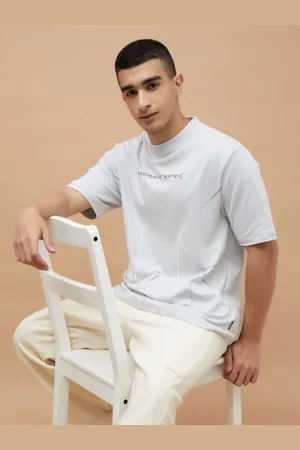 Bossini Men Printed Raw Edge T-shirt