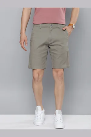 Mast & Harbour Men Grey Solid Chino Shorts