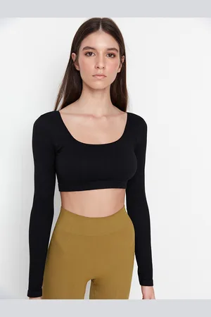 Trendyol Women Black Crop Top