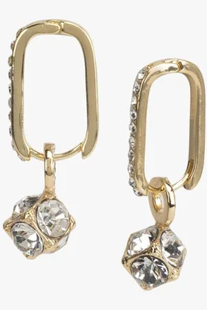 Kazo Gold-Plated Contemporary Studs Earrings