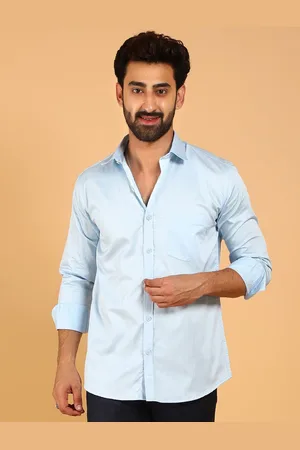 Blue Bird Premium Long Sleeves Satin Casual Shirt