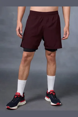 Cult Men Run Elevate Maroon Integrated Shorts