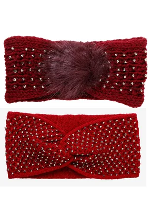 FabSeasons Kids Pack Of 2 Black Embellished Acrylic Headband