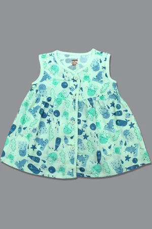 Born Ethnic Motifs Print Organic Cotton A-Line Dress