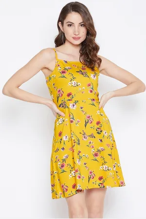 Berrylush Floral Print A-Line Dress