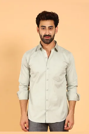 Blue Bird Classic Long Sleeves Satin Casual Shirt