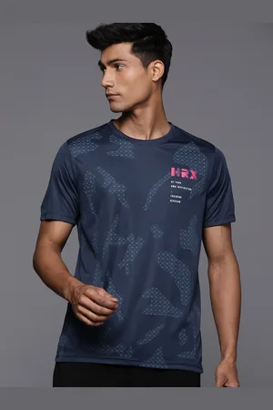 HRX Men Typography Printed Rapid-Dry Training T-shirt