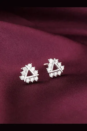 GIVA 925 Sterling Silver Rhodium-Plated Zircon Studs Earrings