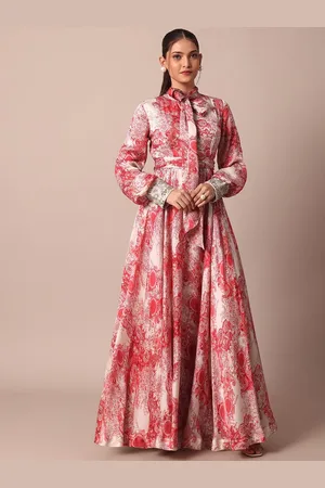 KALKI Fashion Women Floral Printed Maxi Ethnic Dresses