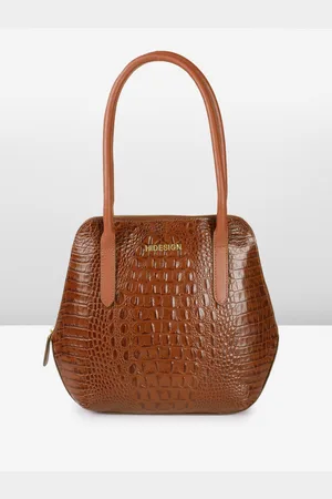 Hidesign Animal Textured Leather Structured Shoulder Bag