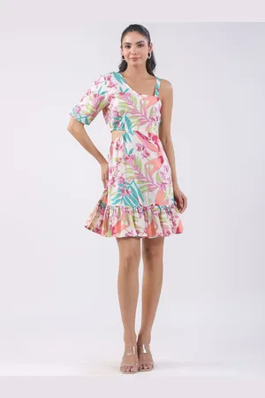 JISORA Women Multicoloured Printed Pure Cotton Dress