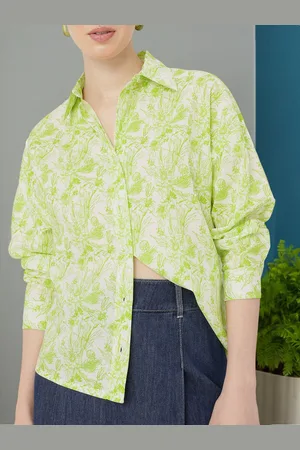 DressBerry Urban Vivid Tropical Print Relaxed Fit Shirt