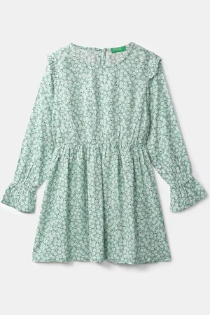Benetton Teal Floral Dress