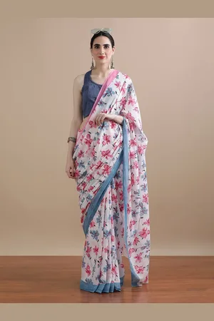 Jaipur Floral Printed Pure Cotton Saree