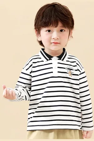 LULU & SKY Boys Striped Pure Cotton T-Shirt With Jogger
