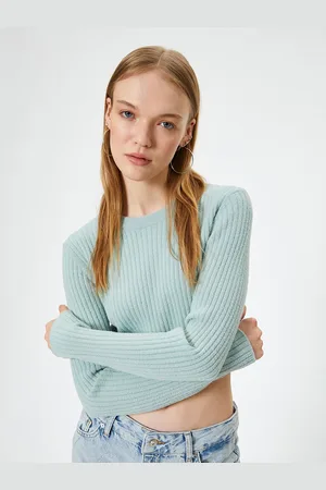 Koton Women Striped Crop Pullover