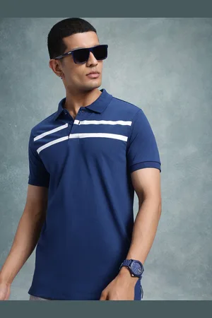 Roadster The Life Co. Striped Polo Collar T-shirt