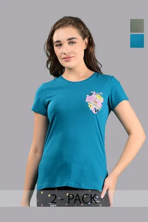 dollar Women 2 Printed Cowl Neck T-shirt