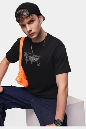 French Connection Men Printed Embellished Pure Cotton T-shirt