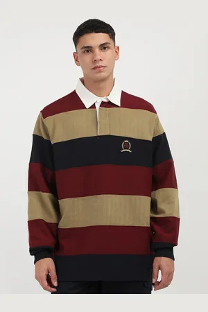 Tommy Hilfiger Men Colourblocked Shirt Collar Sweatshirt