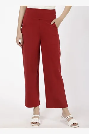 Spiffy Women Smart Loose Fit High-Rise Trousers