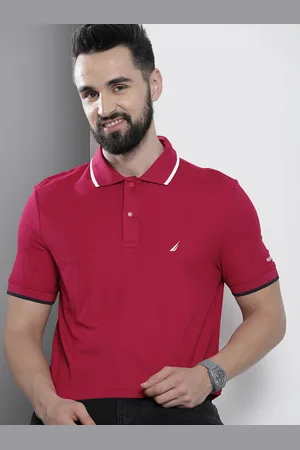 Nautica Men Solid Polo Collar Short Sleeves T-shirt
