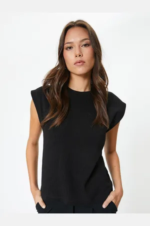 Koton Women Extended Sleeves Pockets Slim Fit T-shirt