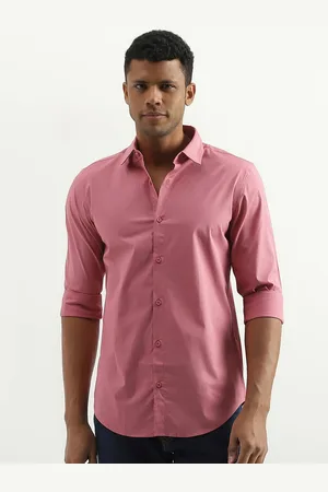 Benetton Slim Fit Spread Collar Casual Shirt
