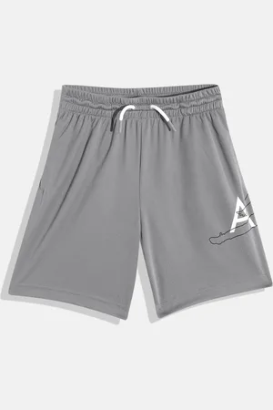 Jordan Boys Grey Typography Printed Shorts