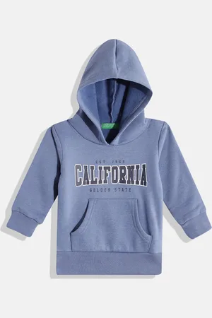 Benetton Boys Typography Printed Hooded Sweatshirt