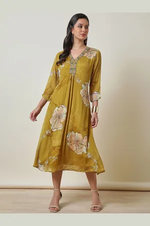Soch Women Floral Printed A-Line Ethnic Dresses