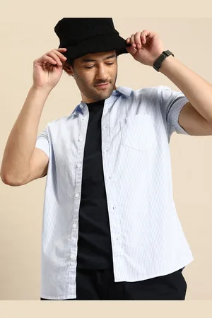 Benetton Pure Cotton Slim Fit Striped Casual Shirt
