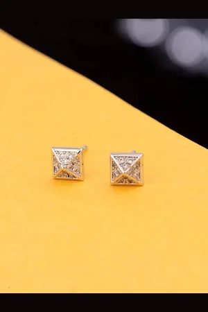 Voylla Women Silver-Toned Studs Earrings