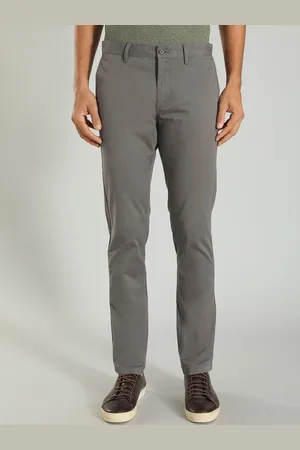 Indian Terrain Men Brooklyn Slim Fit Cotton Formal Trousers