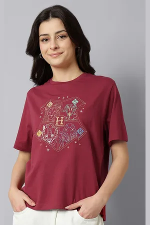 Free Authority Women Graphic Printed Round Neck Cotton T-shirt