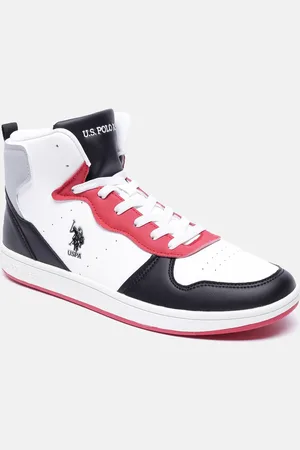 U.S. Polo Assn. U S Polo Assn Men Red Colourblocked PU Sneakers