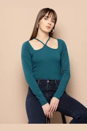 Chemistry Stylised Neck Cut-Out Knitted Top