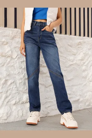 DressBerry Women Panelled Perfect Straight Fit Jeans