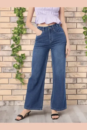 DressBerry Women Urban Light Distressed Straight Fit Jeans
