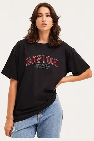 Moda Rapido Women Typography Printed Round Neck Cotton Oversized T-shirt
