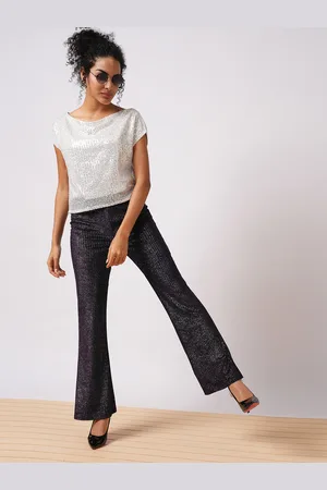 Globus Women Magic Shimmer Flared High-Rise Trousers