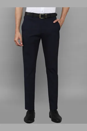 Louis Philippe Men Navy Blue Slim Fit Trousers
