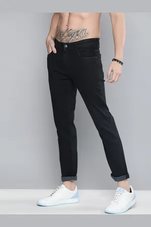 HARVARD Men Black Regular Fit Mid-Rise Clean Look Stretchable Jeans