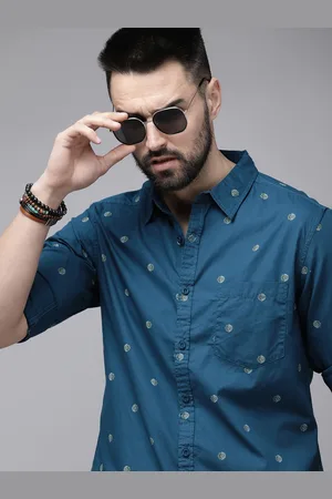 Roadster The Life Co. Printed Pure Cotton Casual Shirt